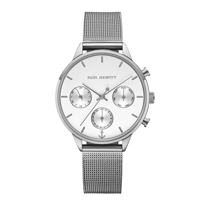Front-Uhr-Everpulse-White-Sand-Silber-Mesh